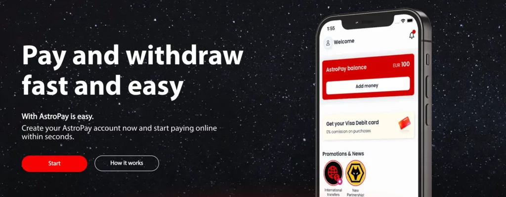 Deposit & Withdraw with Astropay Card