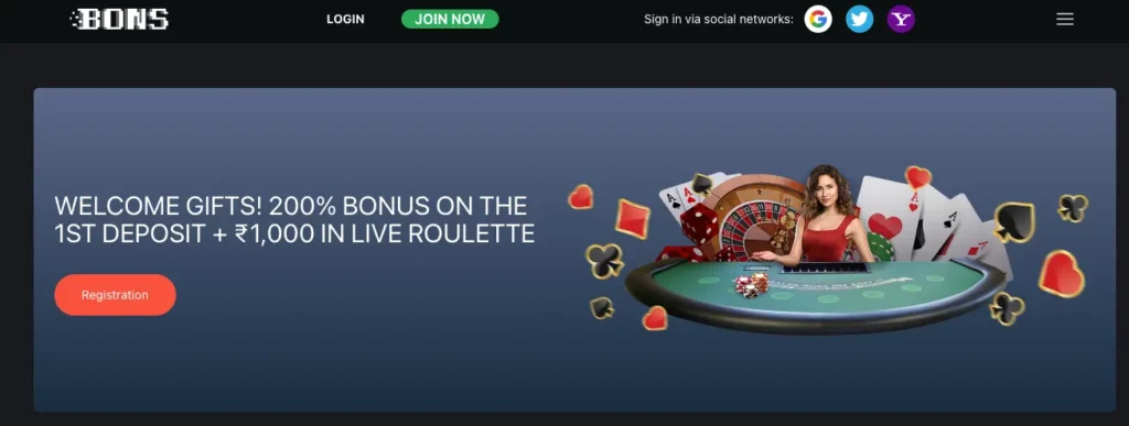 BONS Online Casino India