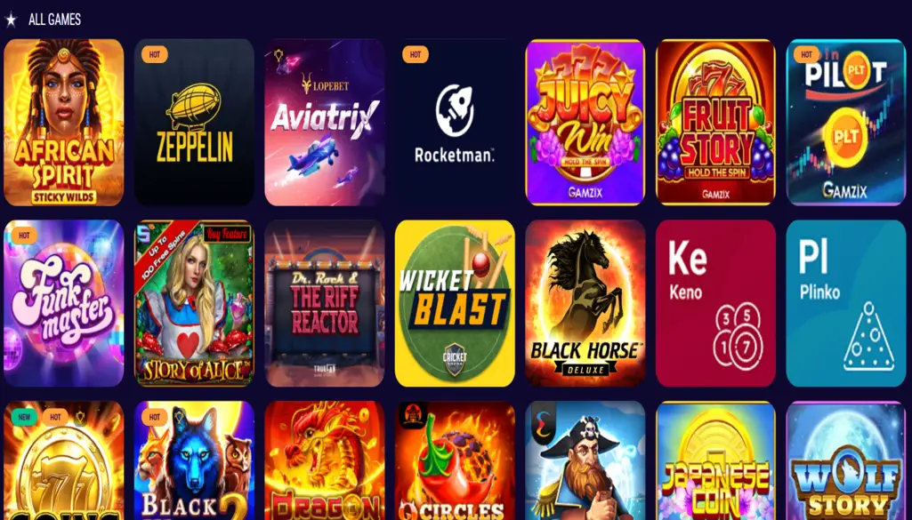 Casino Games at LopeBet Casino Online